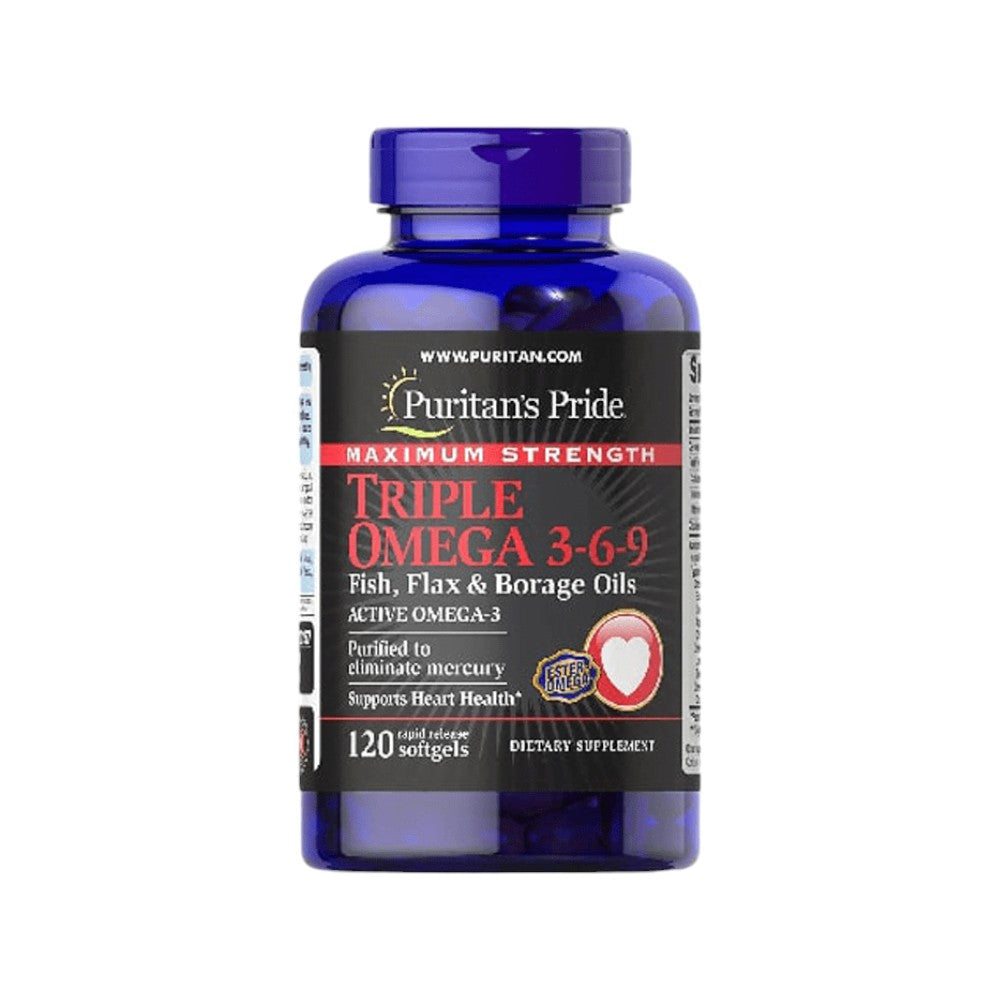 PURITANS PRIDE TRIPLE OMEGA (3-6-9)- MAXIMUM 120 CAP